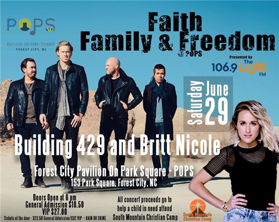 Faith, Family, and Freedom Concert Poster